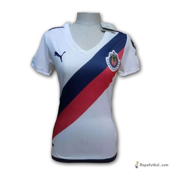 Camiseta CD Guadalajara Replica Segunda Ropa Mujer 2016/17 Blanco